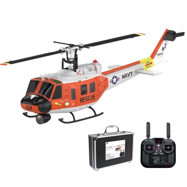 画像1: Eachine E190S UH 1 Huey 2.4G 9CH GPS オプティカルフロー ローカリゼーション TOF LiDAR 高度維持 5.8G FPV カメラ RC ヘリコプター RTF S22d9449226577 (1)
