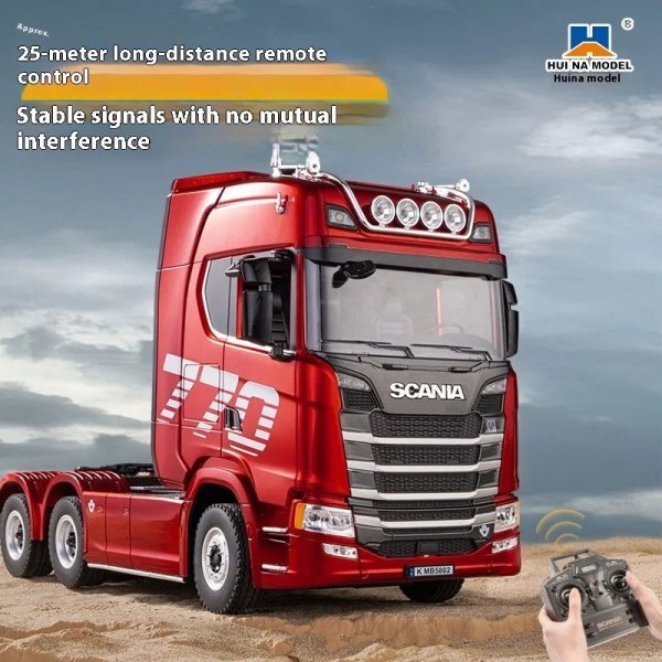 画像3: 2025新型 スカニア770S 合金モデル 四駆ライト付 建機ラジコン S22d9466184526 (3)