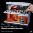 画像2: 1/64 オートショップ ミニカー 駐車場 ライト ガレージ 収納 ディスプレイ S22d9495806723 (2)