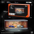 画像4: 1/64 オートショップ ミニカー 駐車場 ライト ガレージ 収納 ディスプレイ S22d9495806723 (4)