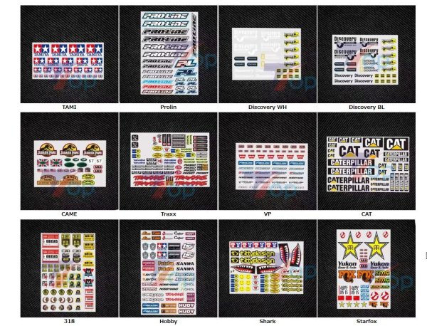 画像6: 1/10 1/12 1/16 1/18 1/24 RCカーバイク自転車デカールステッカーラベル塗装アップグレードパーツ S25d9515072285 (6)