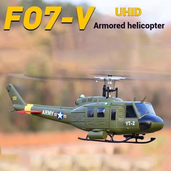 画像1: BNF YUXIANG UH-1 Huey F07V 1:34 ラジコンヘリ シングルプロペラ 6CH シミュレーション S22d9604040231 (1)