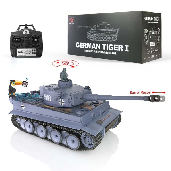 画像1: [タイプA] RCおもちゃ 2.4Ghz HENG LONG 1/16 7.0 ドイツ タイガーI 戦車モデル ラジオコントロール 3818バレル リコイル BB エアソフト スモークパンツァー TH17234 S22d9693526706_0 (1)