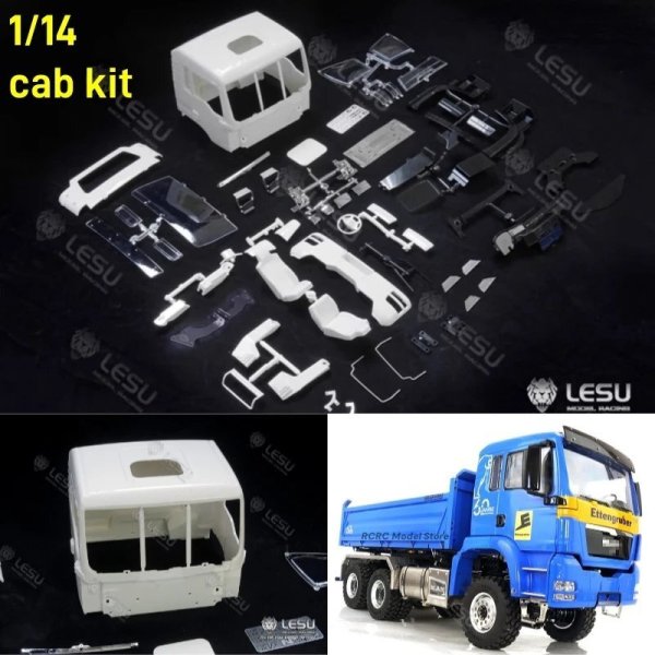 画像1: CK-TGS: LESU RC 1/14スケール MAN TGS 組み立てキャブキット キャビン タミヤ 1/14 RCトラクタートラック ティッパー ダンプトラック パーツ アクセサリー CK-TGS S20d9789036442 (1)
