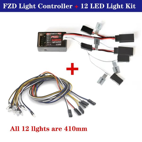 画像8: DUMBORC FZD シミュレーションライトコントローラー 12 LEDライトシステムキット 1/8 1/10 RCカー ドリフトトラック SCX10 TAMIYA CC01 4WD アキシャル用 S25d9913932801 (8)