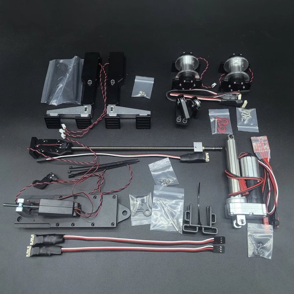 画像1: [フルセット] 1/14 タミヤ RCトラック 56362 ボルボ レスキュー車両用 メタル電動シリンダーアップグレードキット S25o0059493668_1 (1)