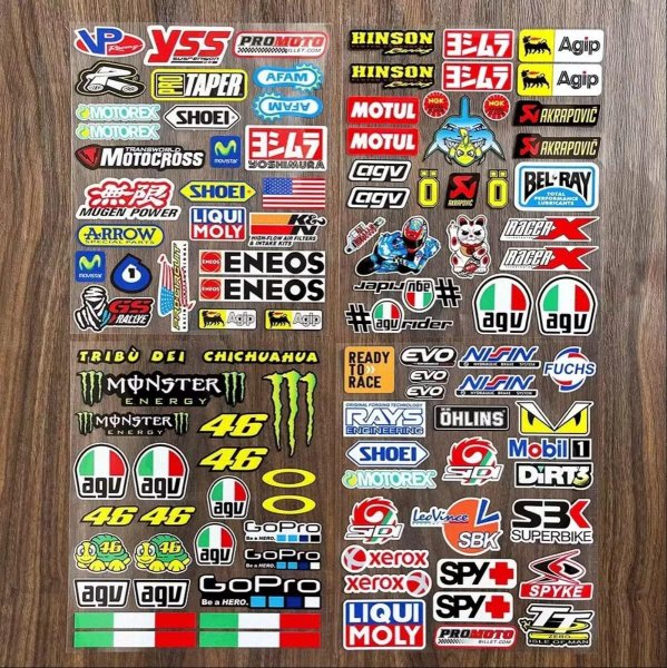 画像1: スポンサーデカール反射防水車ステッカーオートバイスクーター自転車バンパー改造ヘルメットトランクテールボックス装飾 S20o0141200266 (1)