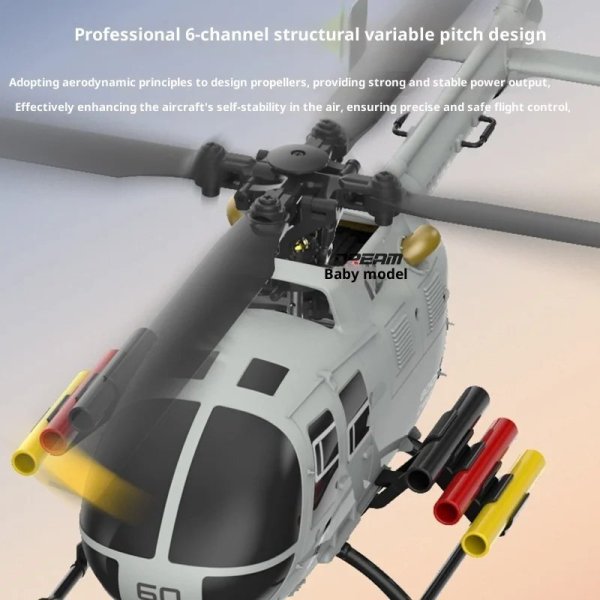 画像7: オプティカルフローバージョン: BO-105 C186S 6CH RCヘリコプター、オプティカルフローとブラシレスモーター、高度保持、ワンキー離陸/着陸付き S25o0359618492 (7)