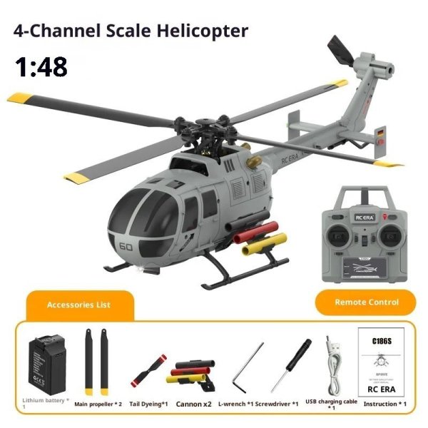 画像8: オプティカルフローバージョン: BO-105 C186S 6CH RCヘリコプター、オプティカルフローとブラシレスモーター、高度保持、ワンキー離陸/着陸付き S25o0359618492 (8)