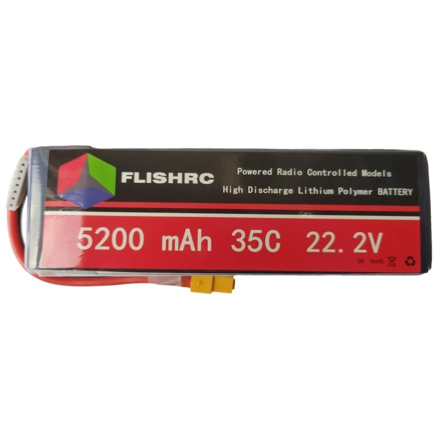 1 個 FLISHRC リポバッテリー 5200mAh 6S 22.2V 35C FL500 Airwolf AH-64 ヘリコプター 用 S22d5719124065