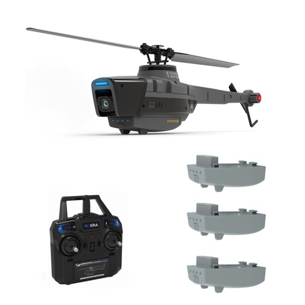 画像1: 2 バッテリー C128 2.4G RC ヘリコプター 4 プロペラ 1080P カメラ 6 軸電子ジャイロスコープ 空気圧 高さ vs C127 C186 ドローン S223256804614194935 (1)