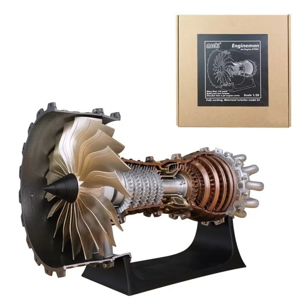 画像1: DIY エンジン: 航空ターボファン エンジン組立モデル航空機可動 S22d4285208006 (1)