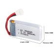 画像3: H31 バッテリー 3.7V 480mAh 752535 リポと充電器 H107 KY101 E33C E33 RC ドローン ヘリコプター 用  S22d5739065266 (3)