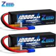 画像1: 2 個 ZEEE 3S 10000mAh Lipo バッテリー 14.8V 120C ソフトケース EC5 プラグ付き  S22d6358111231 (1)