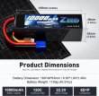 画像2: 2 個 ZEEE 3S 10000mAh Lipo バッテリー 14.8V 120C ソフトケース EC5 プラグ付き  S22d6358111231 (2)