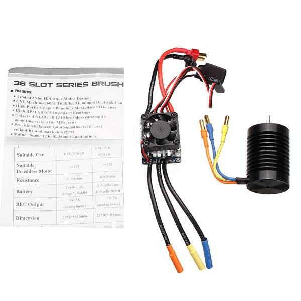 Racerstar f540防水ブラシレスモーター45a esc for 1 / 10 rc