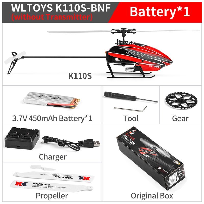 Wltoy XK K110S 6CH3D6GシステムRC玩具ブラシレスモーター 2.4G ヘリコプター FUTABAS-FHSSと互換 本体のみ