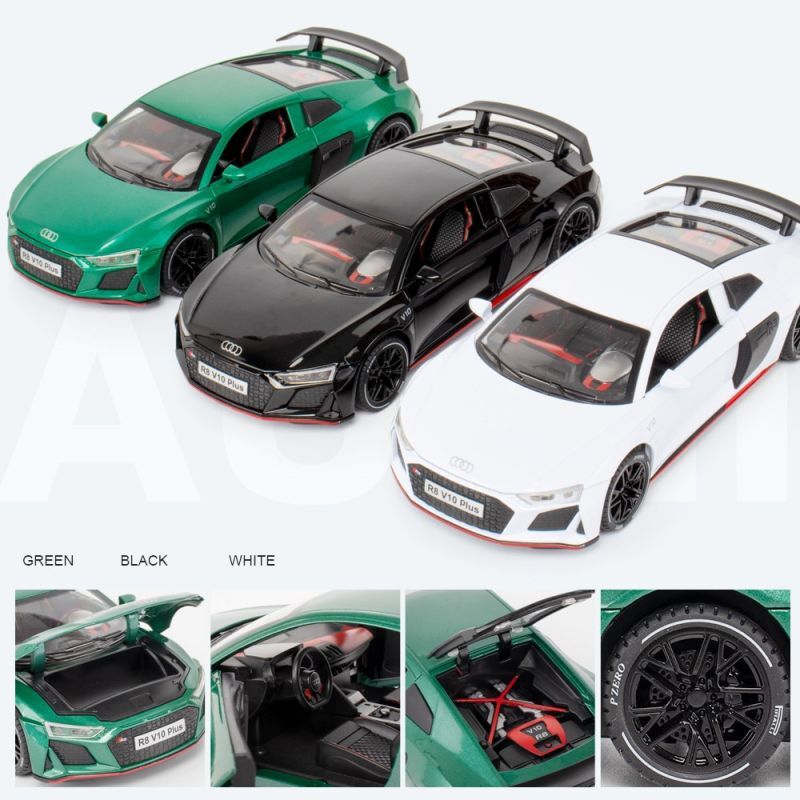 1:24 アウディ R8 V10 プラス 合金 スポーツ車模型 Diecasts 金属高