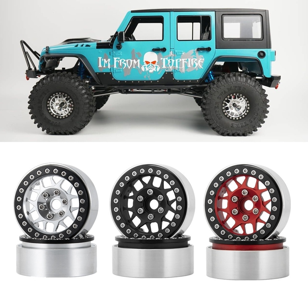 YEAHRUNアロイメタル1.9ビードロックホイールリムSCX10TRX4 D90 CC01 TF2 1 / 10RCクローラー用