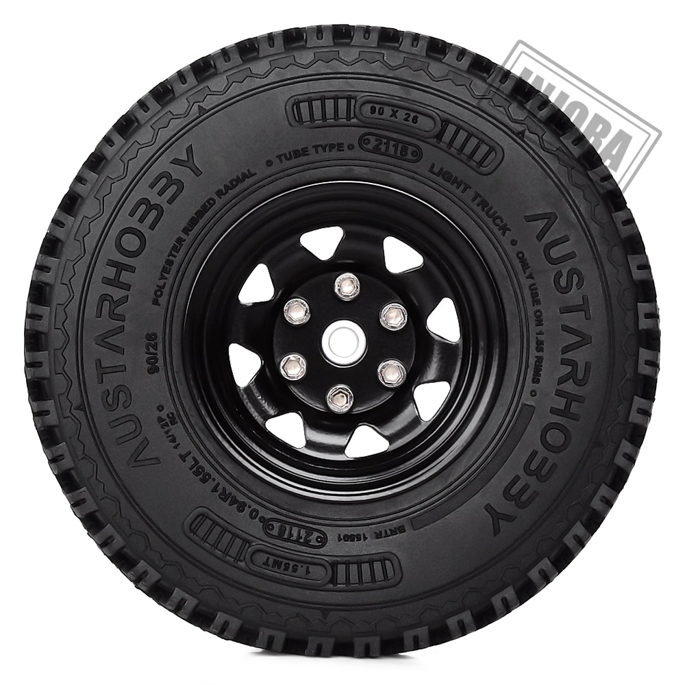 INJORAメタル1.55ビードロックリム&ゴムホイールタイヤ90 * 24mm RCクローラーカーD90 TF2タミヤCC01 LC70 MSTジムニーアキシャル90069 INJORAメタル1.55ビードロックリム&ゴムホイールタイヤ90 * 24mm RCクローラーカーD90 TF2タミヤCC01 LC70 MSTジムニーアキシャル90069
