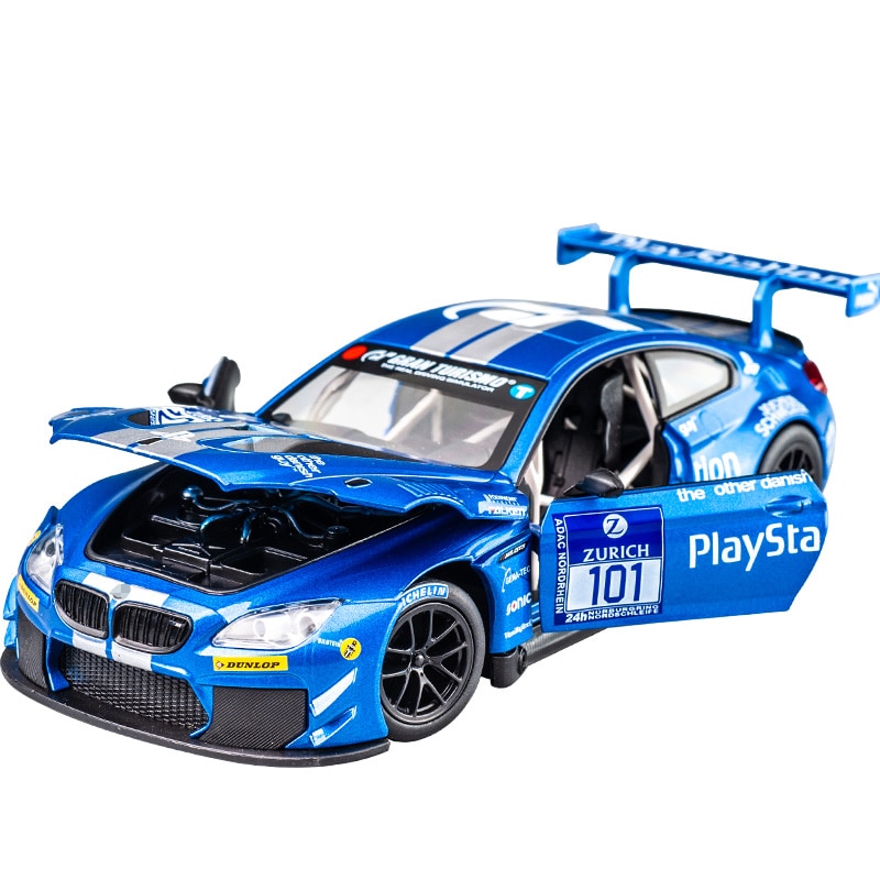 1:24 M6 GT3 M4DTMルマンレーシングカーフリーホイーリングハイライト