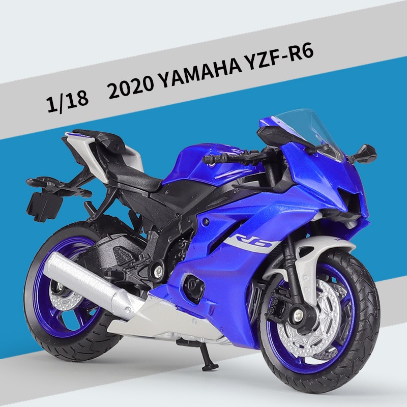 1:18 ヤマハ YZF-R6 アロイダイキャストバイク模型 化粧ボックスなし