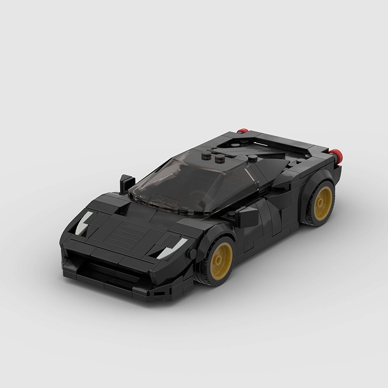 MOC 458 ブラック 組み立て済み レゴ 車ビルディングブロックと互換性