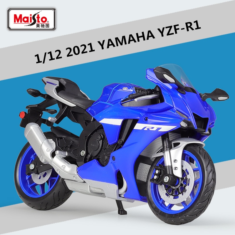 Maisto 1:12 2021 YAMAHA YZF-R1 合金 レース オートバイ モデル